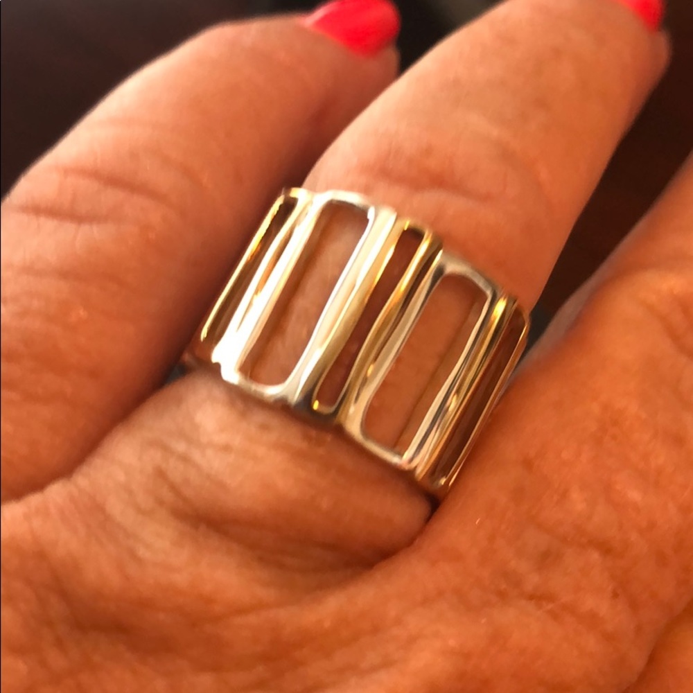 Silpada Two Tone Sterling Silver Ring Size 7
